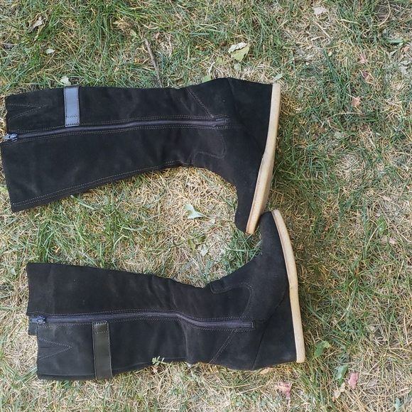 Almost new suede leather Aldo wedge tall boots in black Size 7.5 - Picture 4 of 13